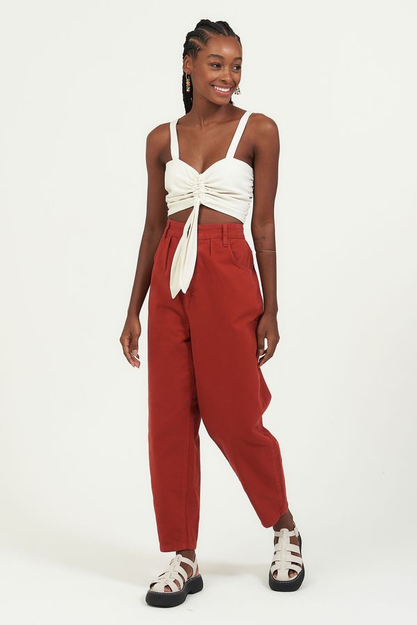 Calça Mom Color - Vermelho