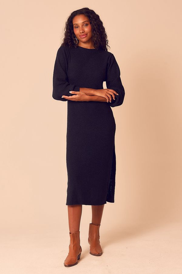 Vestido Tricot Cool - Azul Marinho
