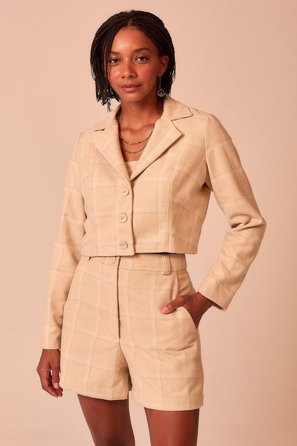Blazer Xadrez Areia - Areia