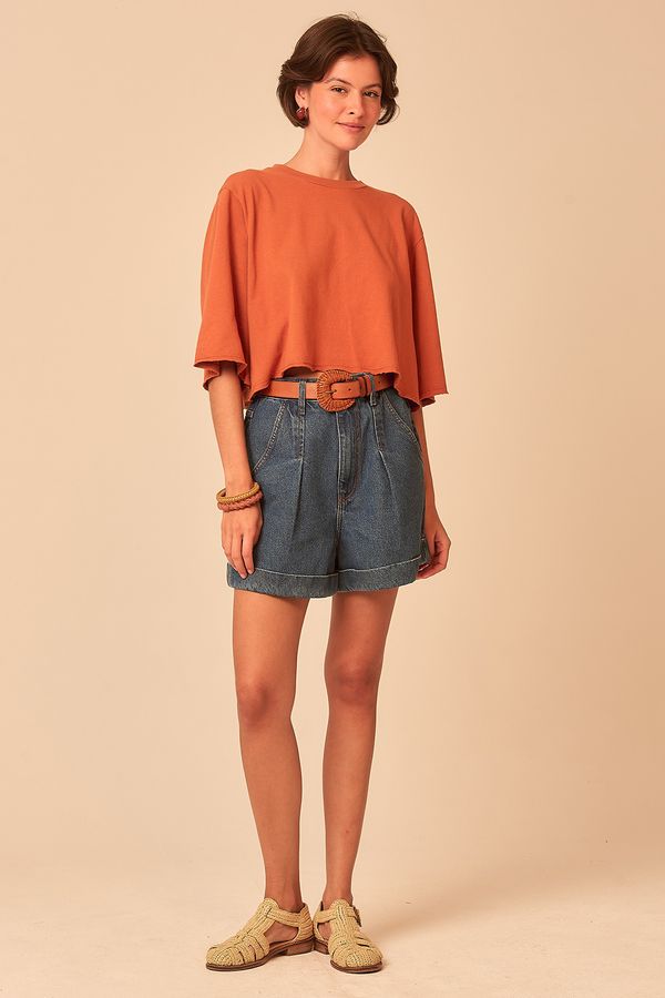 Blusa Básica Moletinho - Marrom