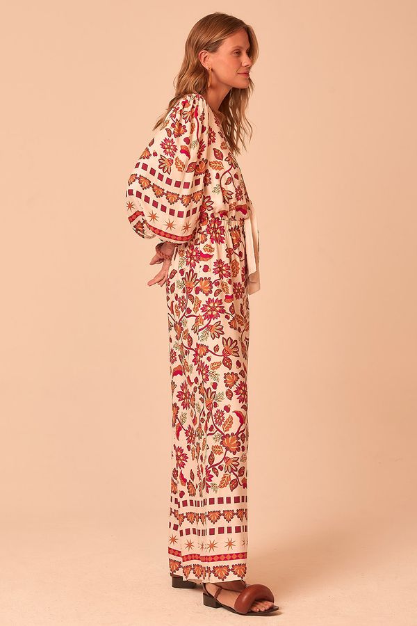 Macacão Pantolona Alba - Estampado