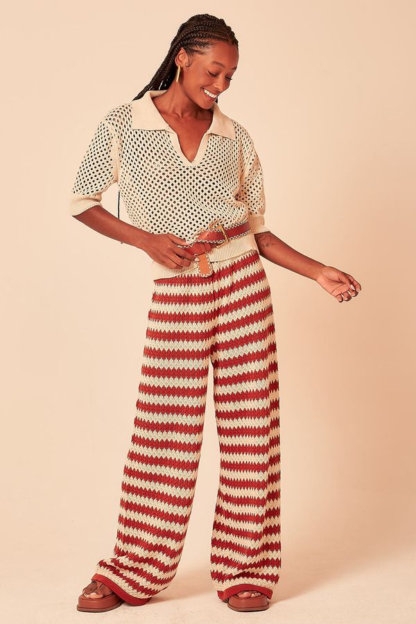 Calça Tricot Bicolor - Listrado