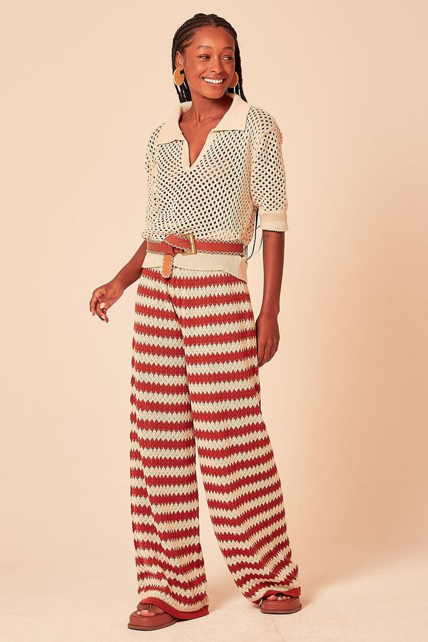Calça Tricot Bicolor - Listrado