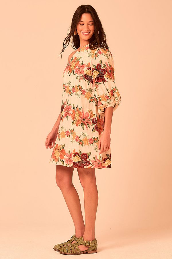 Vestido Curto Floral Batik - Estampado