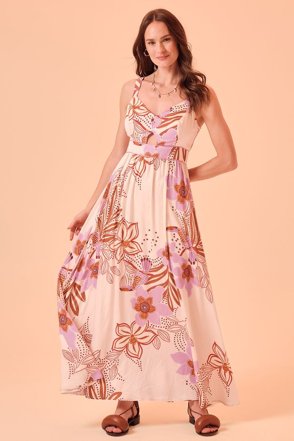 Vestido Longo Floresta Encantada - Estampado