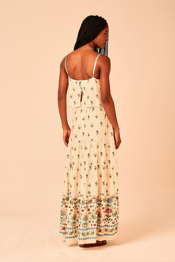 Saia Longa Delicadeza Bordada - Estampado