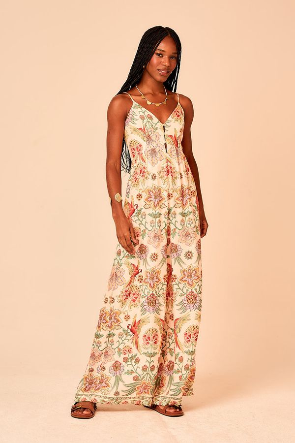 Macacao Pantalona Estampa Selva - Estampado