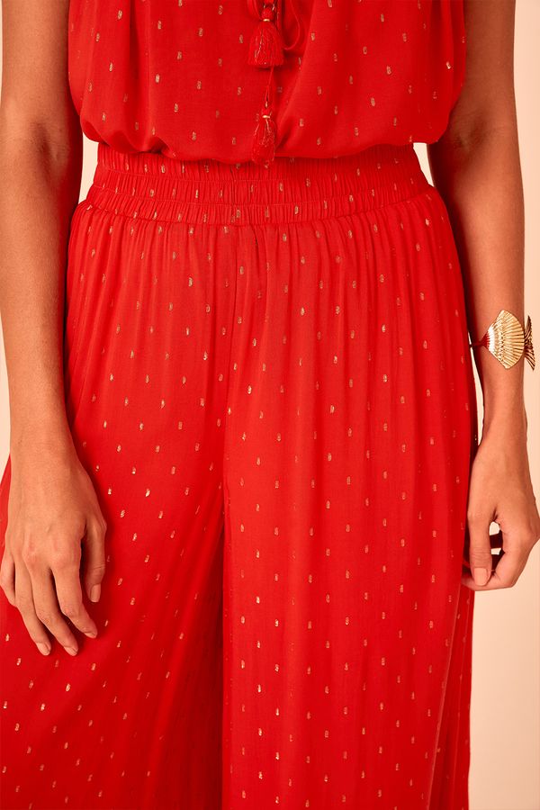 Calça Pantalona Aura - Vermelho