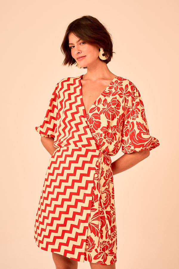 Vestido Curto Geometric - Estampado