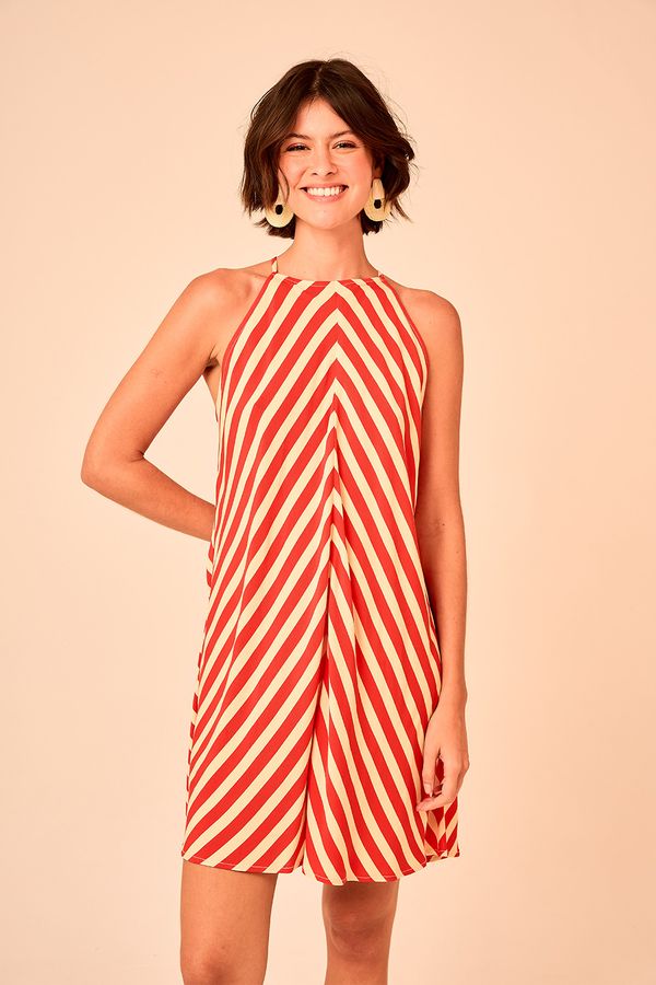 Vestido Curto Listra Geometric - Estampado