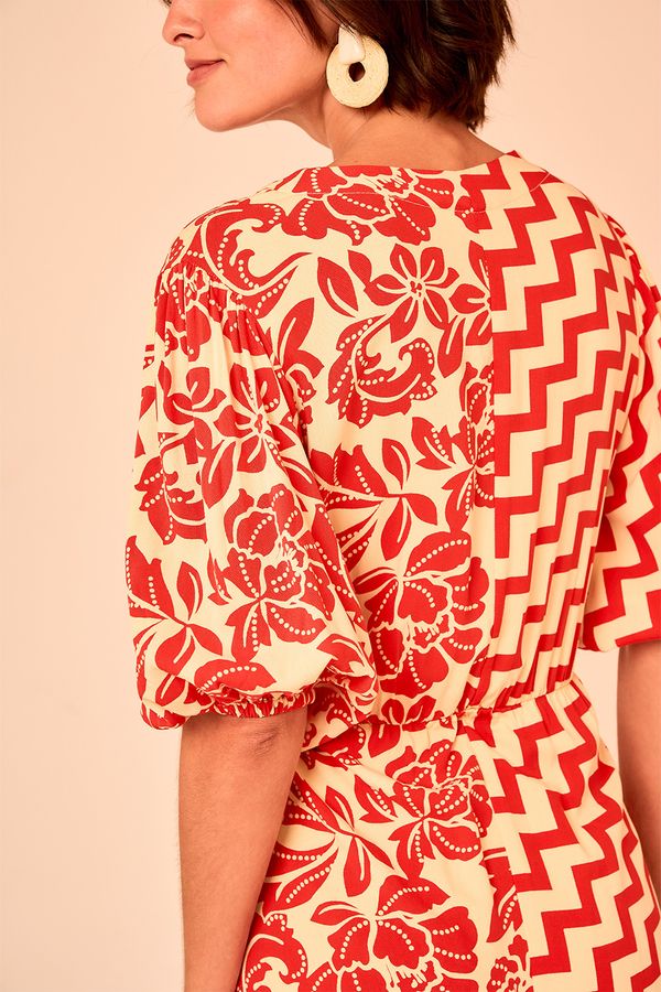 Vestido Curto Geometric - Estampado