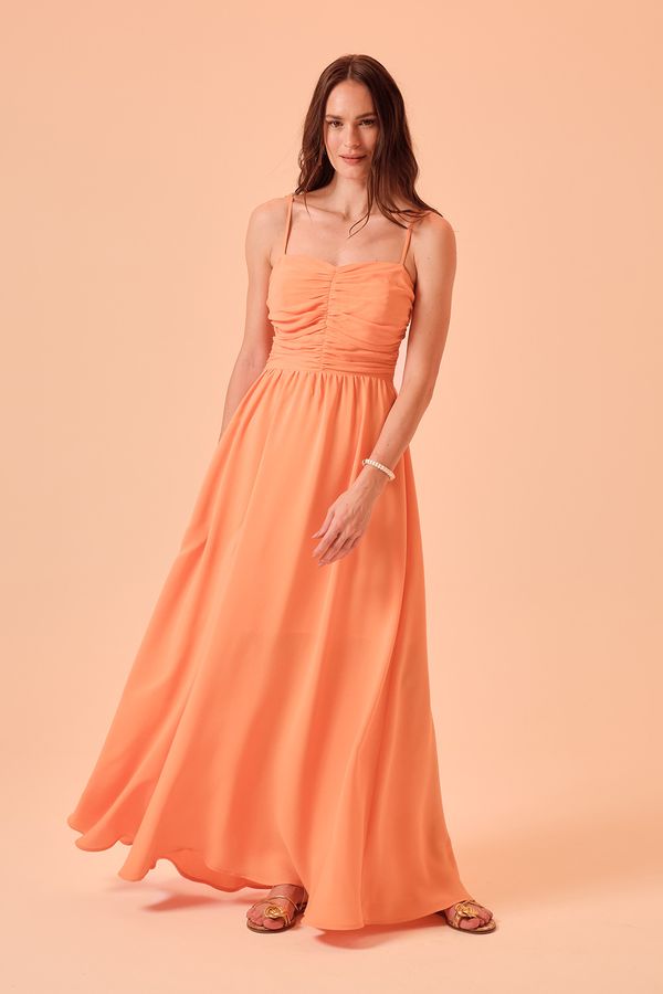 Vestido Cropped Solares - Laranja