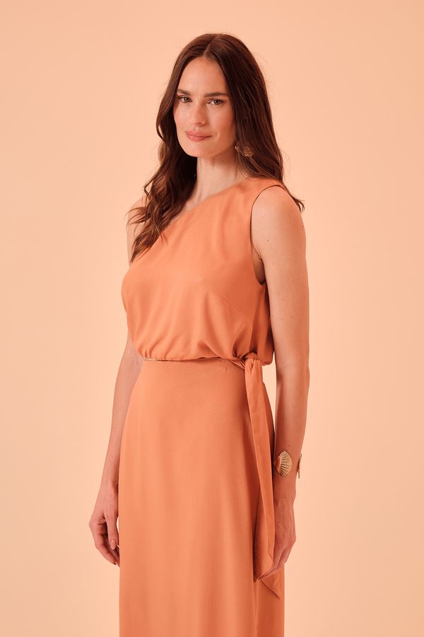 Vestido Cropped Harmonia - Laranja