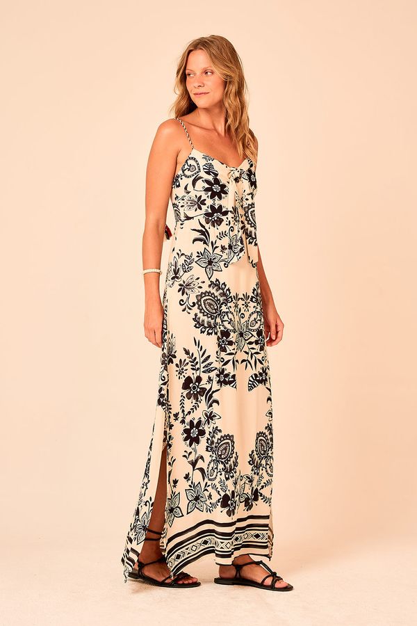 Vestido Cropped Floral Arabesco - Estampado