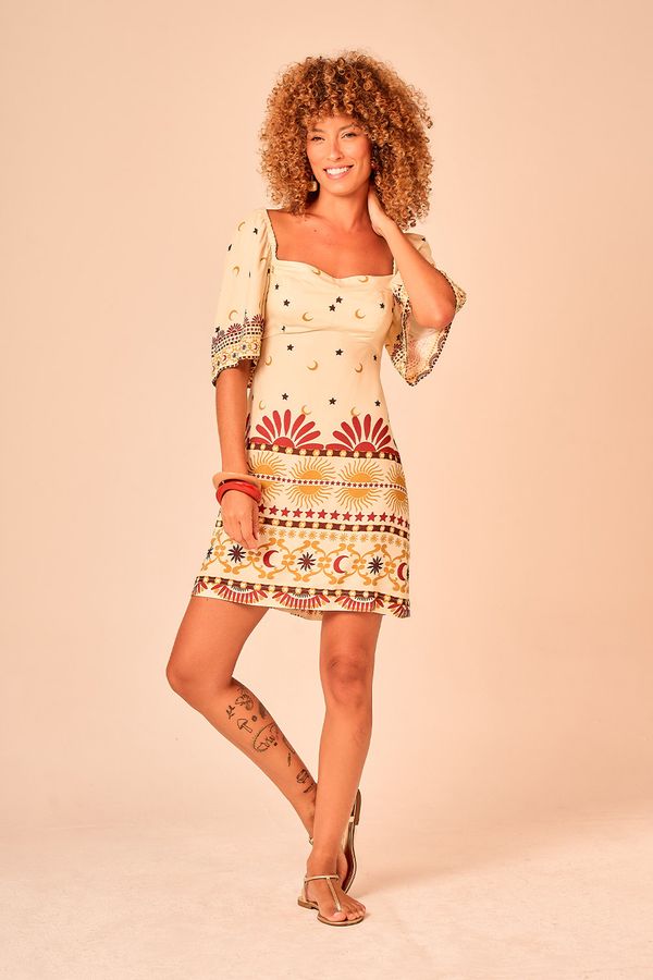 Vestido Curto Ceu Encantado - Estampado