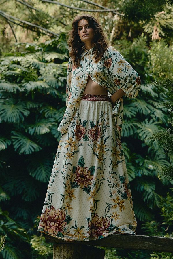 Saia Cropped Beleza da Floresta - Estampado
