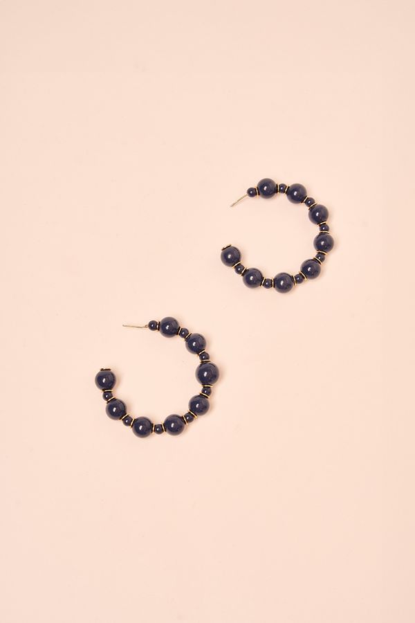 Argola Resina Bold - Azul