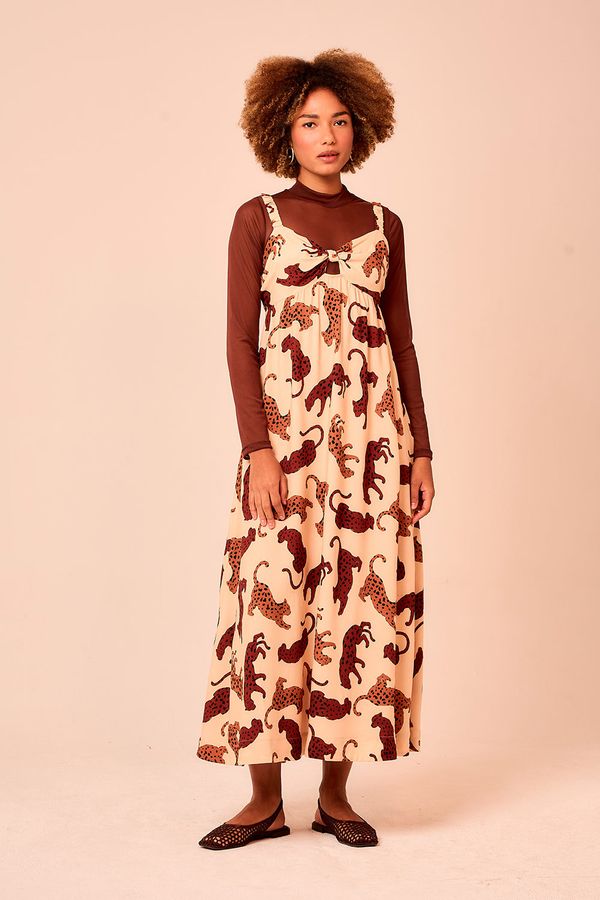 Vestido Cropped Oncita Pintada - Estampado