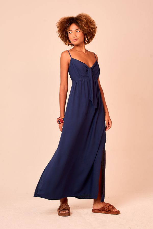 Vestido Cropped West - Azul