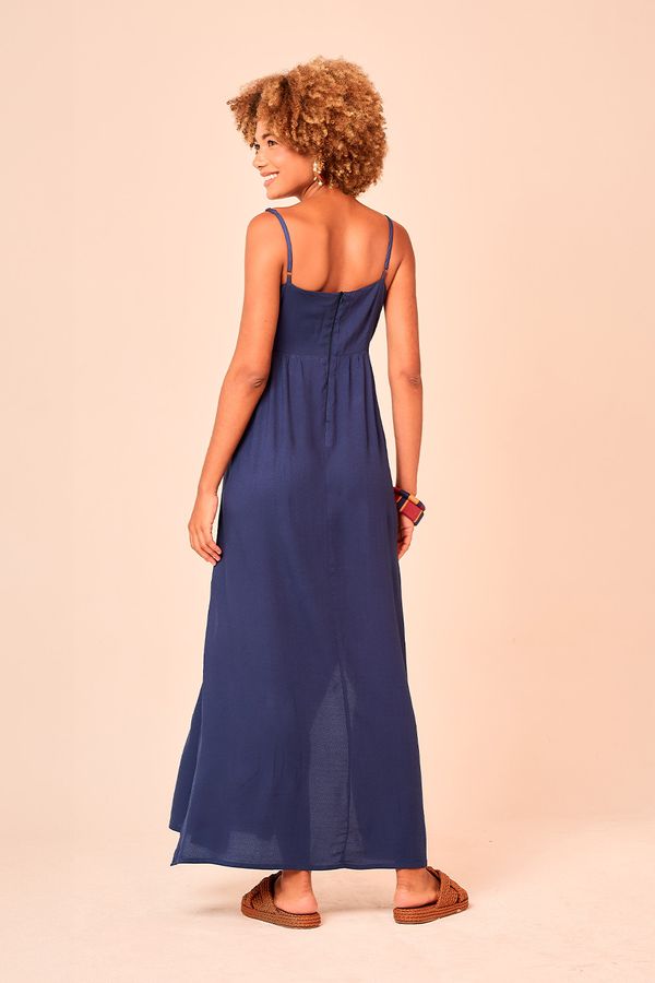 Vestido Cropped West - Azul