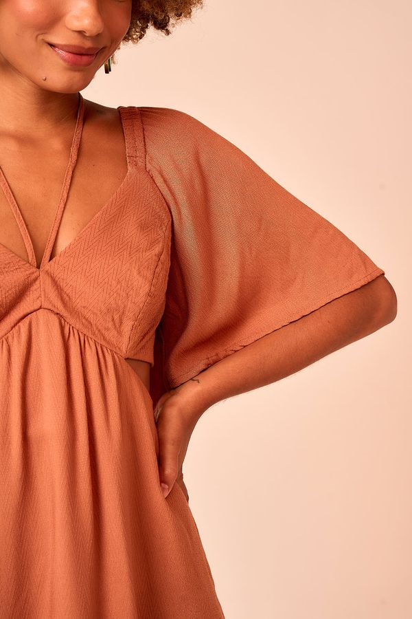Vestido Curto West - Caramelo