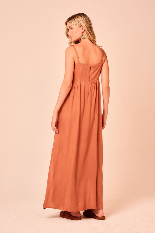 Vestido Cropped West - Caramelo