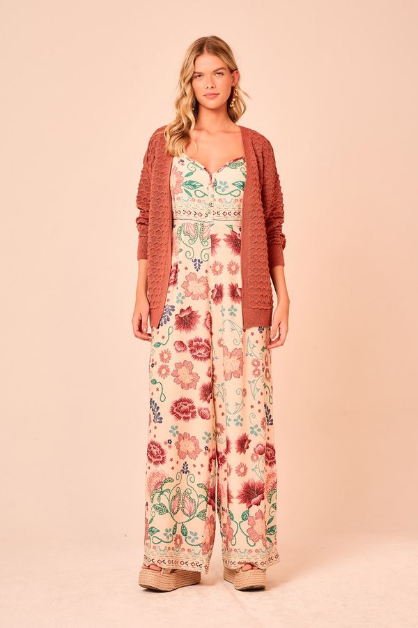 Cardigan Escamas - Rosa Antigo