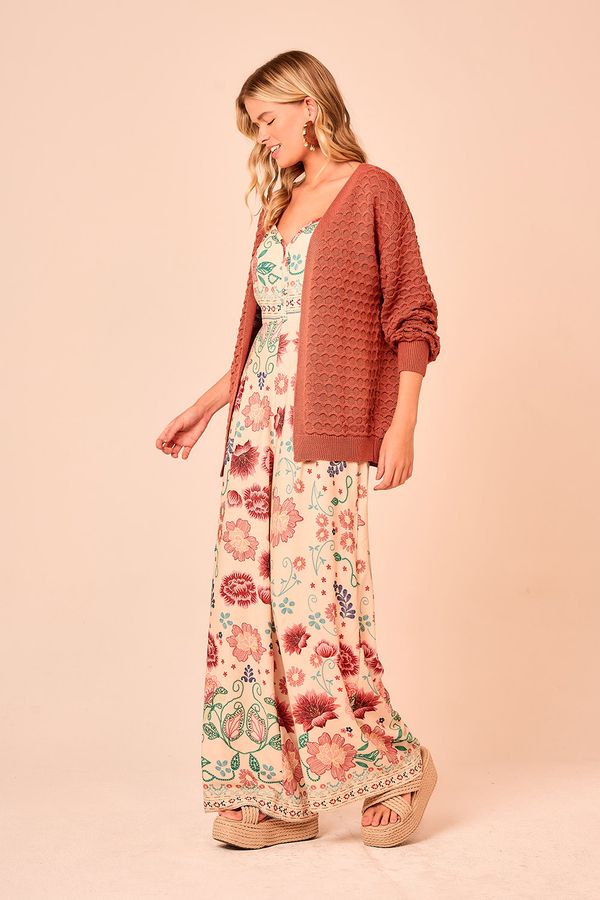 Cardigan Escamas - Rosa Antigo