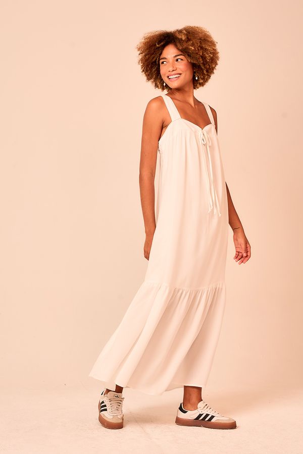 Vestido Cropped Lotus - Off