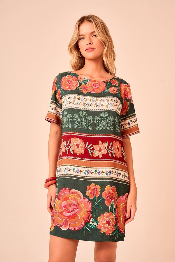Vestido Curto Delicadeza da Floresta - Estampado