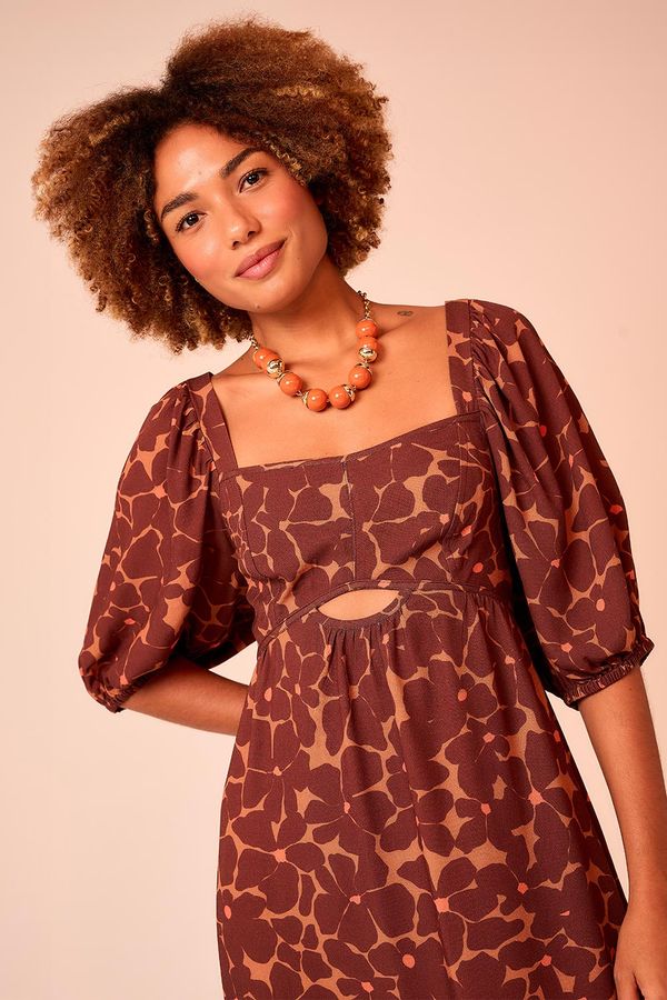Vestido Curto Floral Silvestre - Estampado