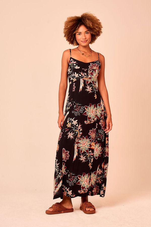 Vestido Cropped Arara Bordada - Estampado