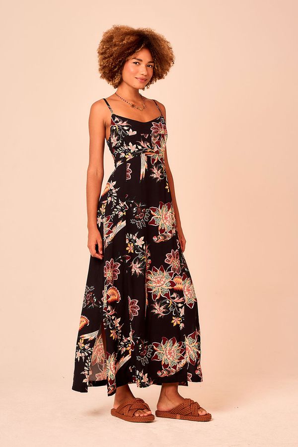 Vestido Cropped Arara Bordada - Estampado