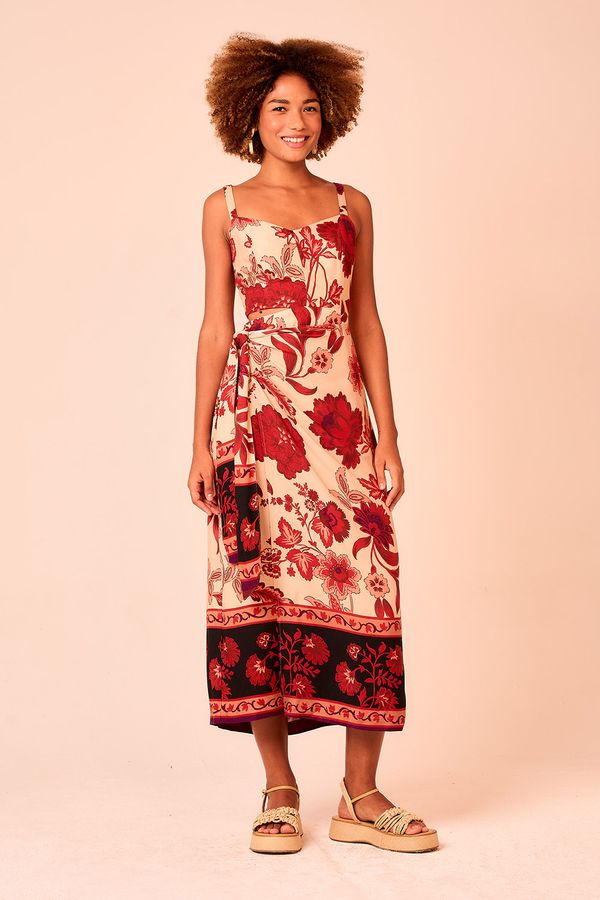 Vestido Cropped Barrado Boho - Estampado