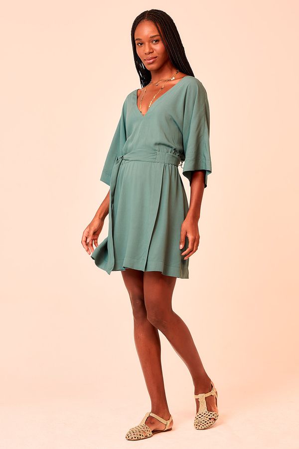 Vestido Curto Orquidea - Verde Selva