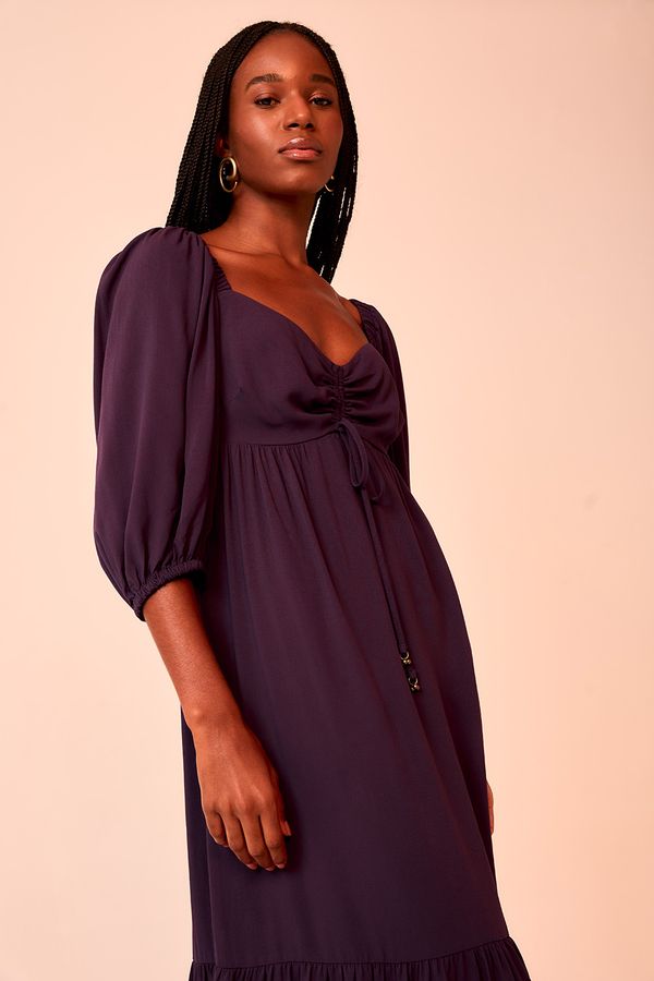 Vestido Longo Orquidea - Roxo Berinjela