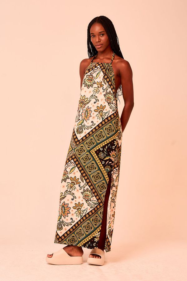 Vestido Cropped Bandana Boho - Estampado