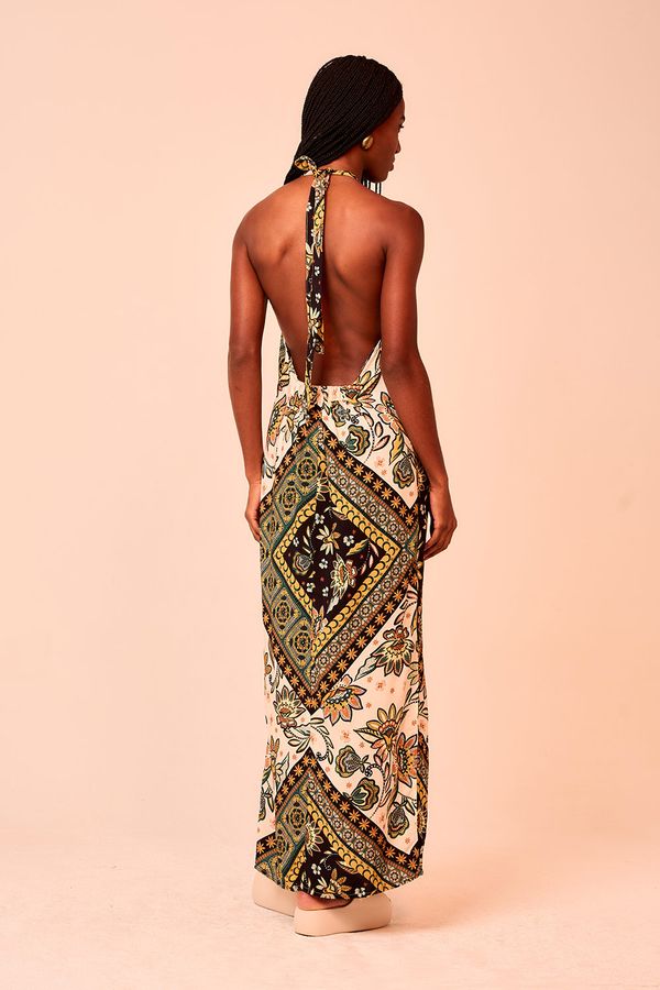 Vestido Cropped Bandana Boho - Estampado