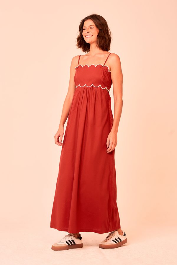 Vestido Cropped Sierra - Vermelho Rubi