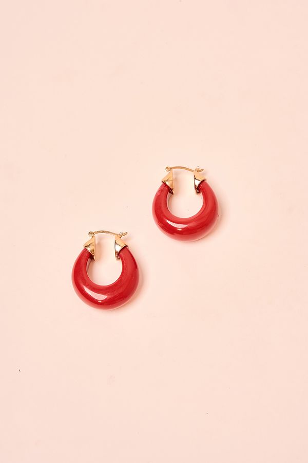 Brinco Resina Basic - Vermelho