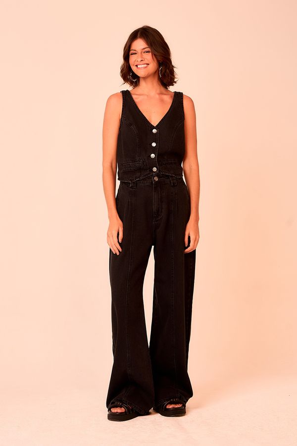 Colete Jeans Black - Preto