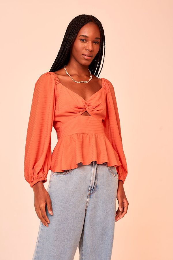 Blusa Camelia - Laranja Royal