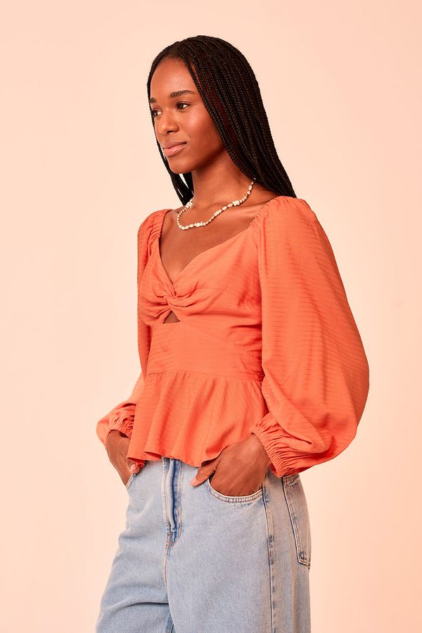 Blusa Camelia - Laranja Royal