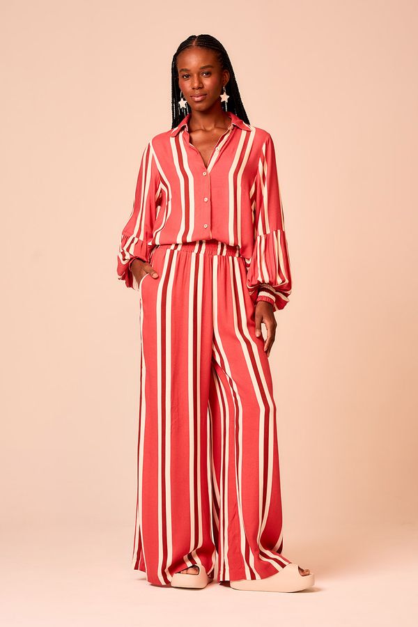 Calca Listra Linen - Estampado