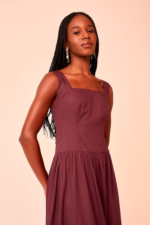 Vestido Cropped Cacau - Marrom Cacau