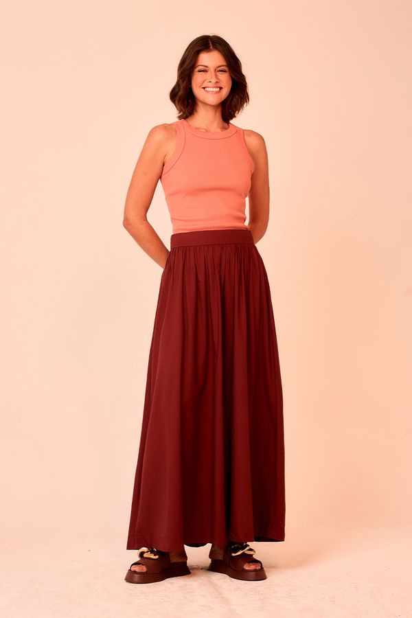 Saia Cropped Cacau - Marrom Cacau