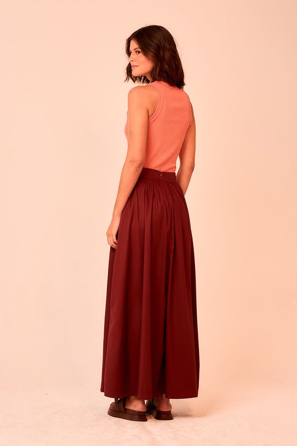 Saia Cropped Cacau - Marrom Cacau