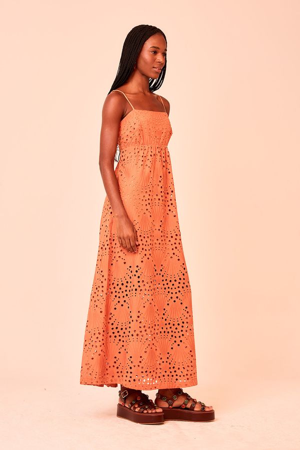 Vestido Cropped Laise Concha - Caramelo