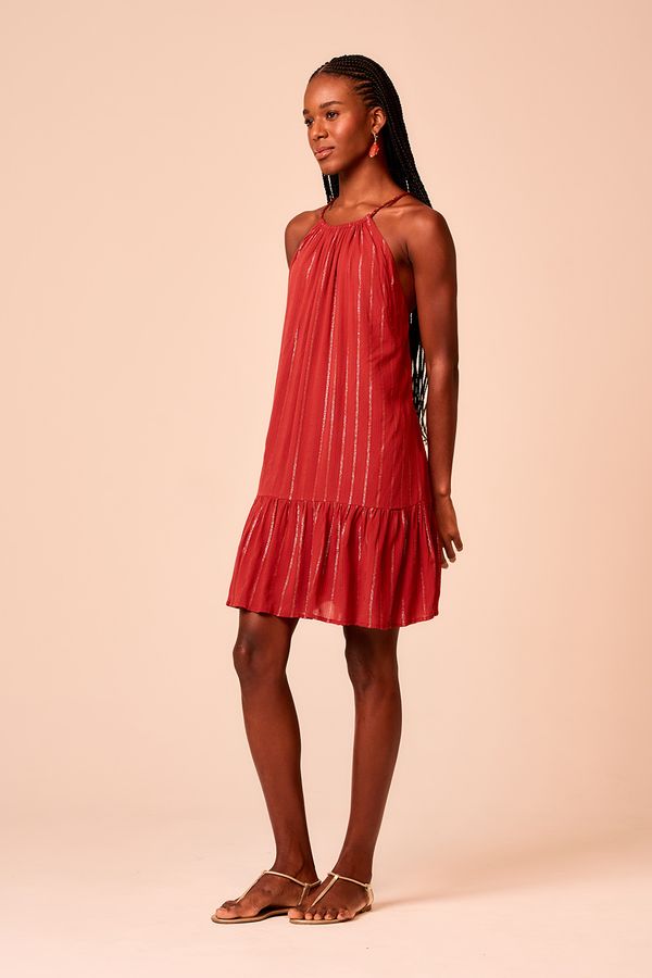 Vestido Curto Lyra - Vermelho Tinto